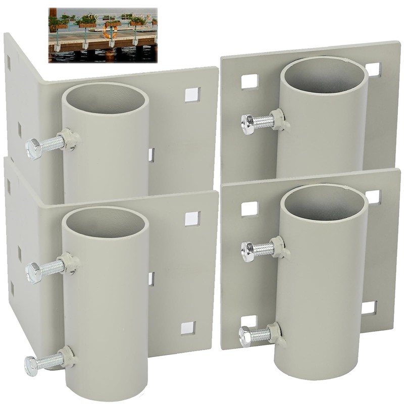 tonchean 4 Pack Stationary Dock Side Leg Pipe Holder Brackets,