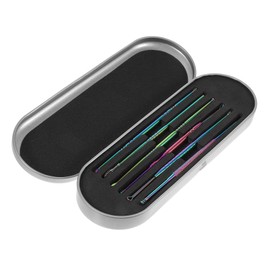 Healeved 1set Stainless Steel Spiral Earpicks Ear Wax Removal Tools for Cleaning Fine Workmanship Non- Design Portable and Lightweight for Home Travel Use