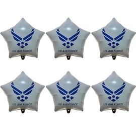 SJJCHU 6 Pcs Military Air Force Balloons,Veterans Day Memorial Day Independence Day Deployment Returning Back Military USAF Theme Party Decorations