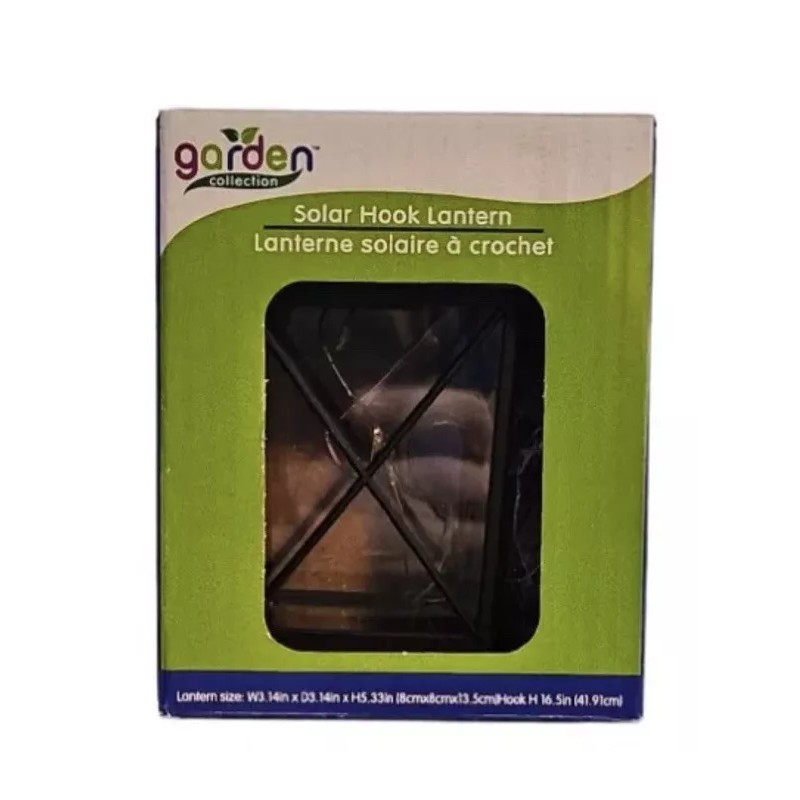 H & H Garden Collection Solar Hook Lantern 3.14 In