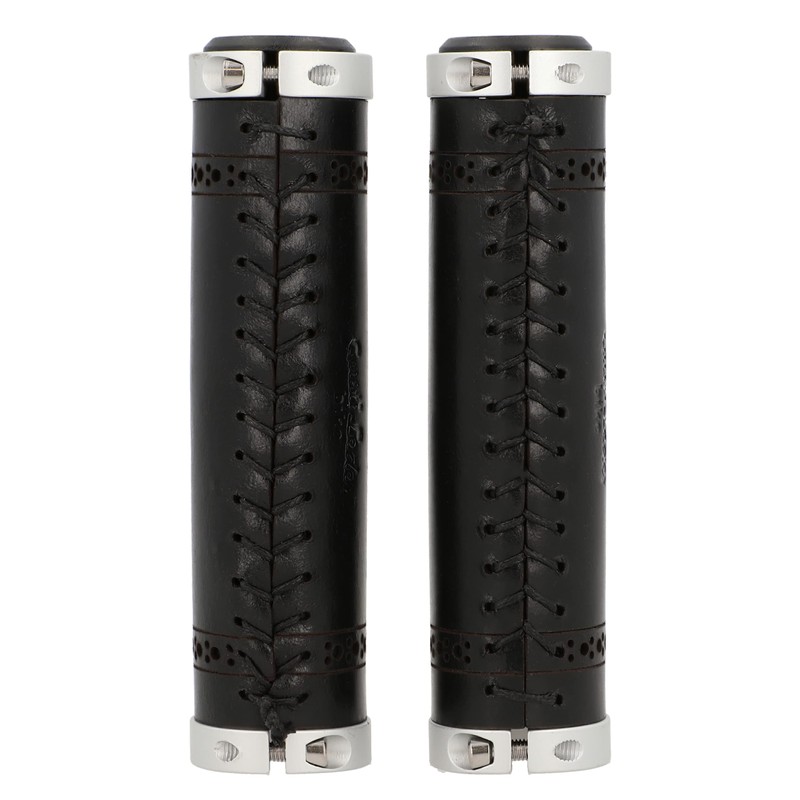 Gusti Sonny C. Genuine Leather Handlebar Grip Bicycle Grip Black