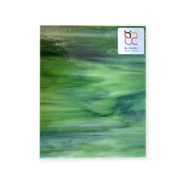 Wissmach Stained Glass Sheet: Dark Green Dense Opal (8"x12"-1 Sheet) by BiNARi Glass Studio