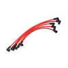 5Pcs 8mm Red Silicone HT Ignition Leads Spark Plug Wires