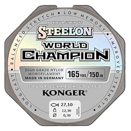 Konger World Champion Fluorocarbon Coated Fishing Line 0.10-0.30 mm/150 m Monofilament Line Super Strong (0.18 mm / 5.05 kg)