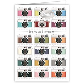 Quire Mac Classic Card Happy Birthday Camera,Multicoloured,115 x 163mm