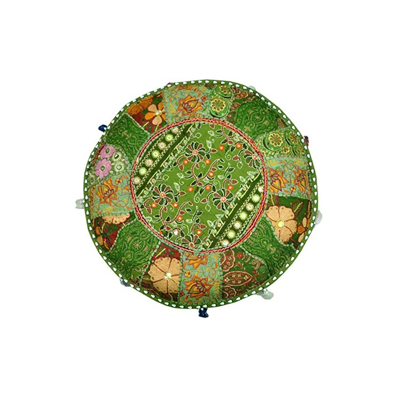 Sophia Art Indian Traditional Home Decorative Multi Ottoman Handmade and
