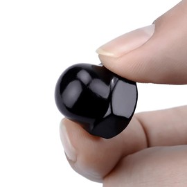 1/2"-13 Hex Head Acorn Cap Nuts, 304 Stainless Steel 18-8 Hexagon Head Acorn Dome Cap Nuts, Black Oxide Finish, Hex Drive, 10 PCS