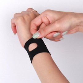 M Black Double Strap Thin Wrist Support Band for Mouse Use Maternity Black/M 2ea