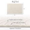 SHACOS Soft Cozy Fluffy Arch Waves Pattern High-Low Textured Area