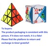 3x3x3 Pyramid Magic Speed Cube Triangle 3D Puzzle Cube Black