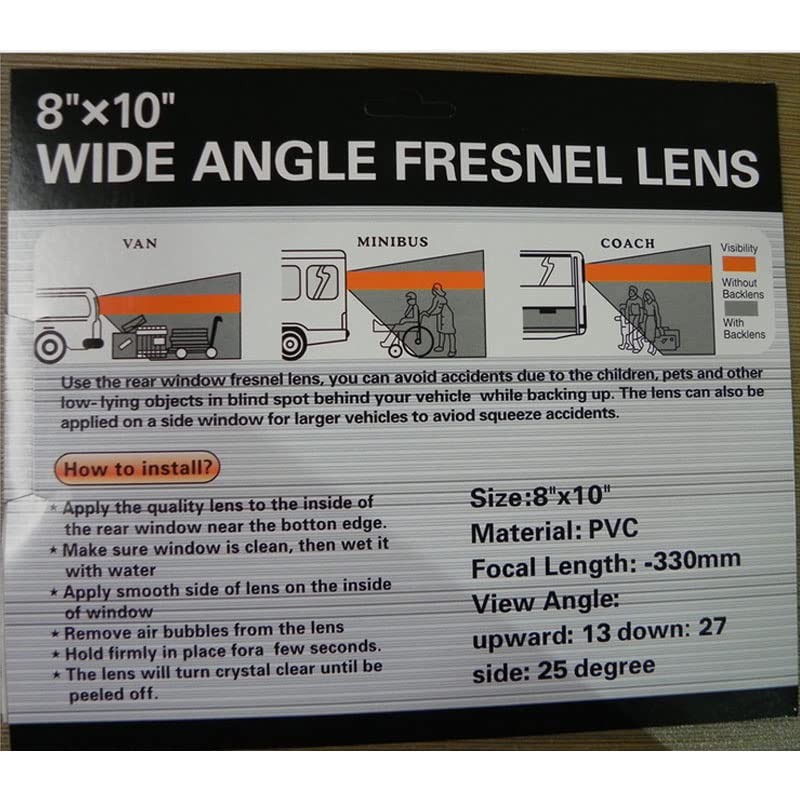 Baceyong Wide Angle Fresnel Lens Parking Lot Reverse Sticker Useful