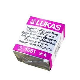 LUKAS 1862 Aquarell Artists' Watercolor Pans, Magenta (Primary) Half Pan - Vibrant Professional Grade Watercolor Paint - Easy-to-Wet, Intense Color, Long-lasting -Ideal for Professional Watercolorists