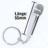 Keyring Microphone Retro Metal with Small Secret Compartment, silver