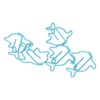 100Pcs Cute Paper Clips Blue Dolphin Style Exquisite Color Strong