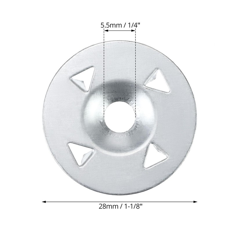 QWORK Foam Board Fasteners Washers, 300 PCS 1-1/8" Steel Washers