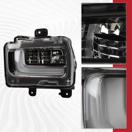 Duolctrams LED DRL Fog Light Lamp Assembly Compatible for 2024 2025 Ford F150 F-150 King Ranch/Platinum Right Passenger Side RL3Z15200A