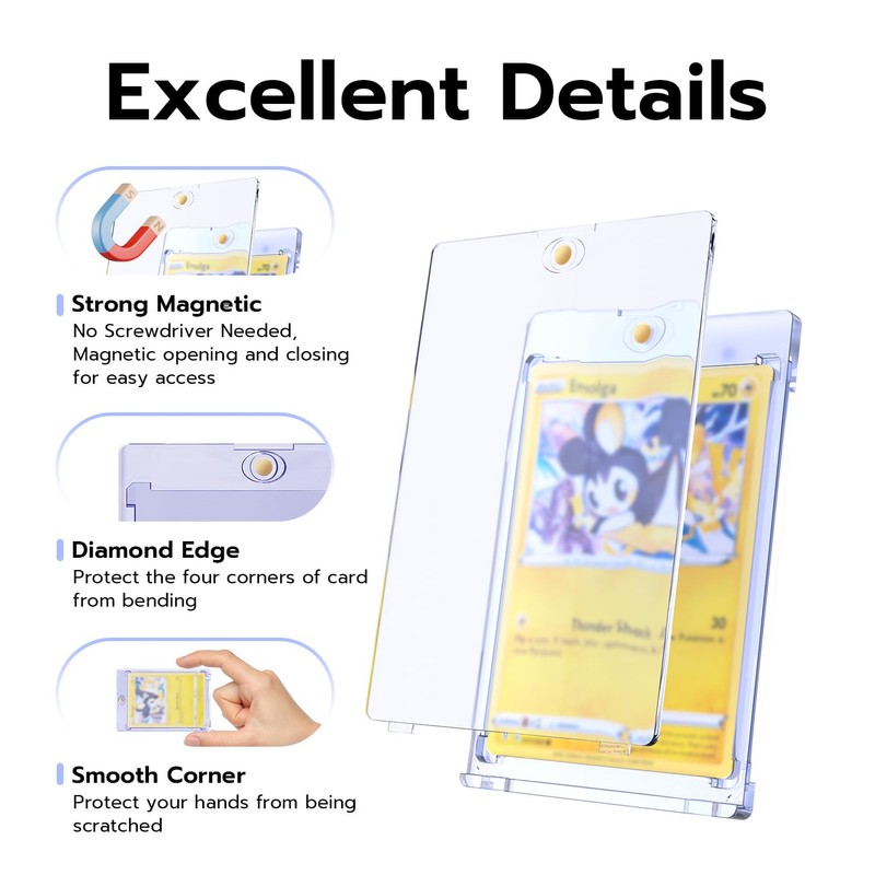 Mcbazel 35PT Magnetic Card Holder,Upgraded Version Game Card Case,10 PCS