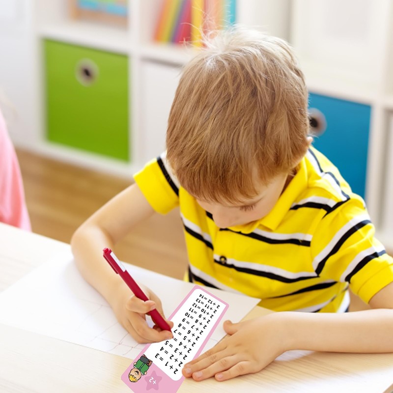 4pcs Times Tables Flash Cards for Kids - Double-Sided Multiplication