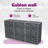 vidaXL Gabion Basket Steel 78.7" Outdoor Garden Patio Wall Wire