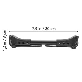 NUOBESTY 3pcs Adjustable Twin Baby Stroller Connectors, Universal Aluminium Connectors for Strollers, Black