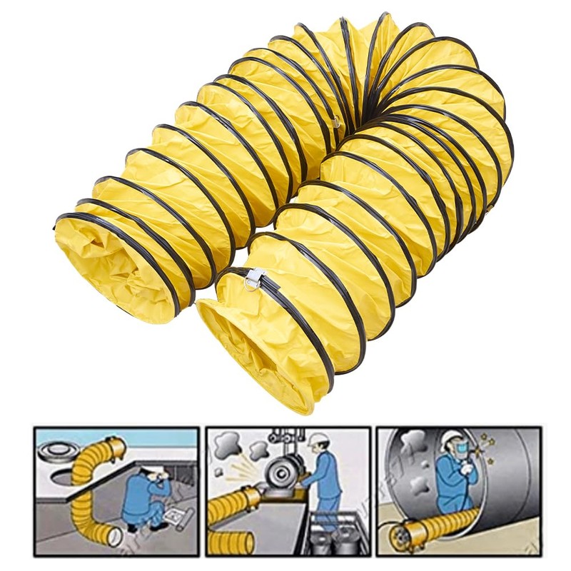 10 Inch Flexible Duct with Adjustable Rope 16FT PVC Flexible