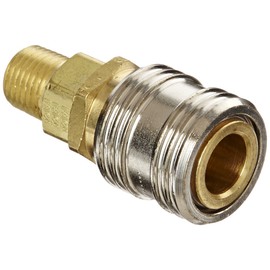 Eaton Hansen 1100 Brass 1000/400/500 Series, Industrial Interchange, Coupler Socket, 1/4" Body Size x 1/4" NPT Male