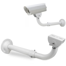 FINXRoll Security Camera Mounting Bracket Extender Pole,J-Shaped 30-60cm Adjustable Ceiling Mount Bracket for CCTV IP Camera,Solid Metal Powder Spray Coating