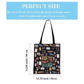 JTOUK Vampire TV Show Inspired Gift Vampire Fandom Gift TVD Merchandise Gift Mystic Falls Home Of The Salvatore Tote Bag, Mystic Falls Tote Eu