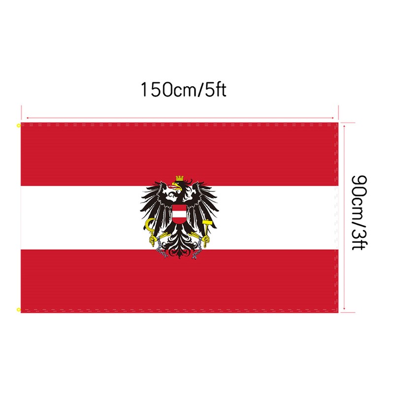 OZSENFLINT Austria Flag with Eagle 90 x 150 cm 100%