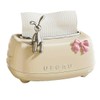 AIMALL Bunny-Themed Tissue Box, Elegant Spring-Lift Design, 8.26" x 5.43"