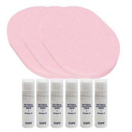 6 IOPE Retinol Super Bounce Serum 5ml with purchase of sponge puff / 해면 퍼프 구매시 아이오페 레티놀 슈퍼 바운스 세럼 5ml 6개