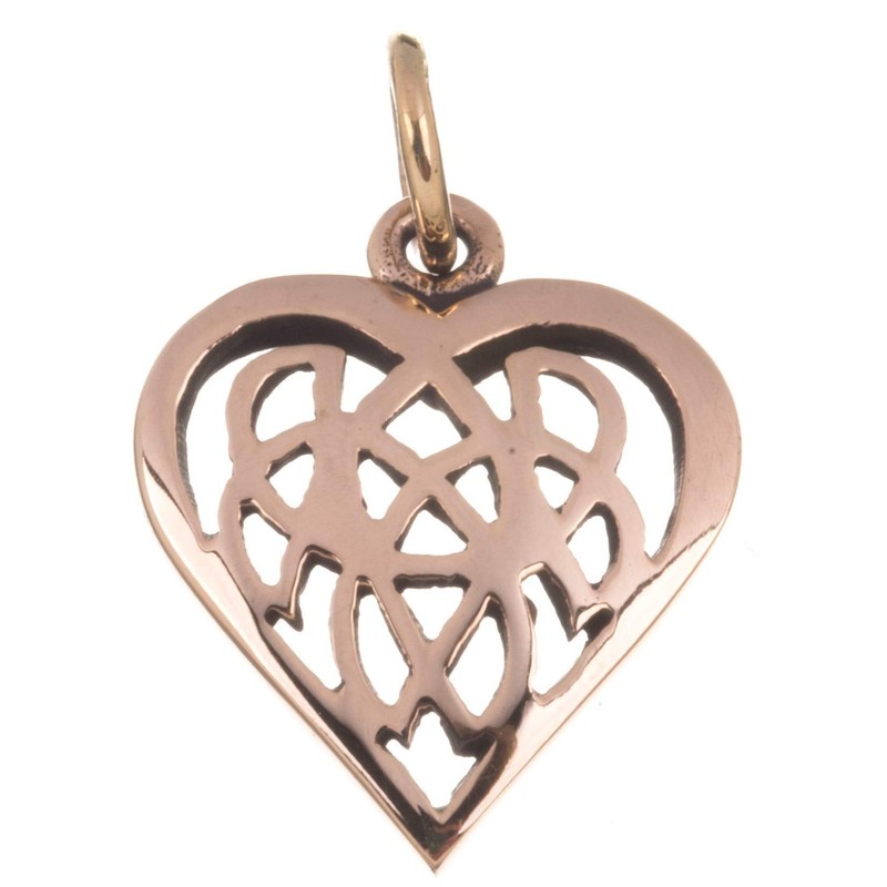 Windalf Pendant Amina Height: 2.1 cm Celtic Heart Elegant Bronze,