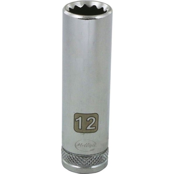 Tools 3/8" Drive 12 Point Metric, 12mm Deep Length, Chrome
