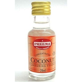 Preema Food Flavouring Essence 1 x28 Millilitres Bottle Halal 13 Different Flavours Free P&P (Coconut Flavour)