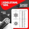 SET 15m wire rope stainless steel strand:7x7 3mm + 6