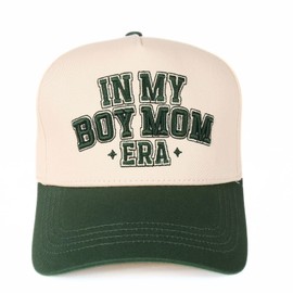 InnoBeta Boy Mom Gifts Cap, Funny Adjustable Embroidered Hat Gifts on Mother's Day, Birthday, Christmas Green-Beige