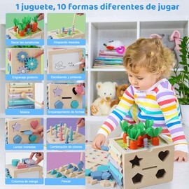 TIME4BUY 10 en 1 Juguetes Montessori para Niños, 10 Formas de Jugar, Material Didáctico Preescolar, Juguetes Educativos 3 4 5 6 Años, Juguetes Didacti