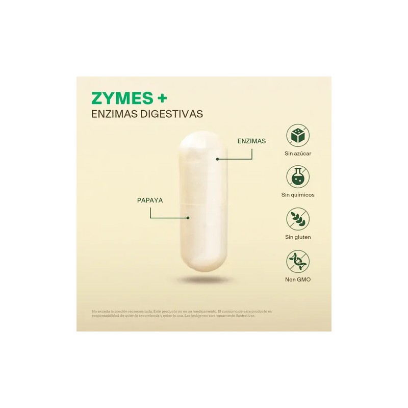 Enzimas Digestivas Con Papaya C/ 60 Caps | Vitalbotanics Sabor