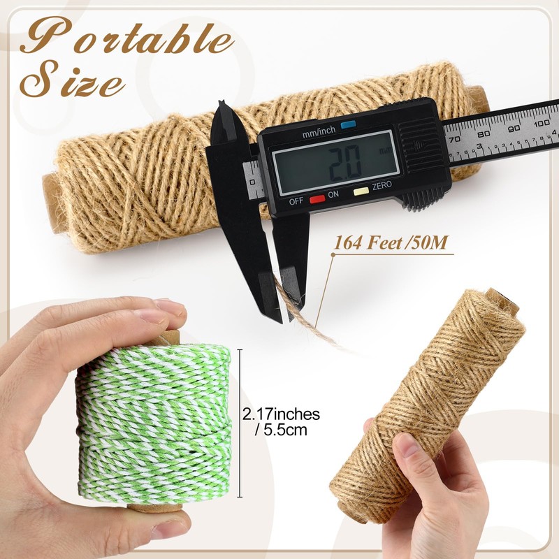 Treela 30 Rolls Colourful Bakers Twine for Crafts 2mm Cotton