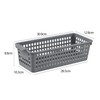 Dehouse 6 Pack Slim Plastic Storage Basket, Desktop Narrow Plastic