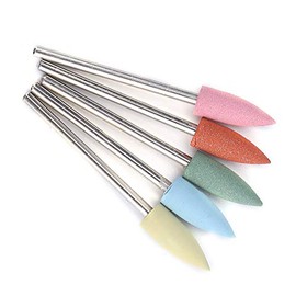 Punta Gommino Lucidante Fresa Manicure,Broca Pulidora Para Uñas Nail Buffer Electric,Brocas de Manicura Rusas,5 Piezas,Juego de Brocas de Goma para Manicura y Pedicura,Accesorios(152)