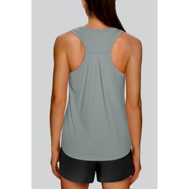 XIEERDUO Womens Racerback Tank Tops Exercise Pilates Outfits for Women Grey M