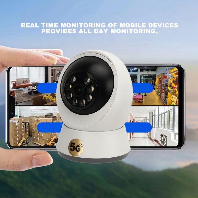 Home Security Camera 1080P WiFi PTZ Camera with 360 Degree