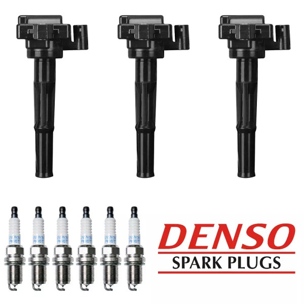 Aero Spark 3 Ignition Coil & 6 Denso Spark Plug