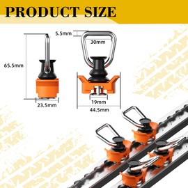 Pack of 4 Single End Fitting for Airline Rails Single Fitting End Fitting Airline Rail Lashing Rails 1000 kg Ideal Accessory for Safe Lashing and Transport