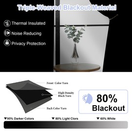 Simplebrand Ava Silver Grey Short Blackout Curtains for Bedroom 45 Inches Long 2 Panels, Solid Thermal Insulated, Energy Saving Window Treatment Curtains Blackout Drapes, W40 x L45 Inch, Silver Grey