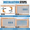 Yaocom 60 Pack 26" Aluminum Deck Balusters 3/4" Black Metal