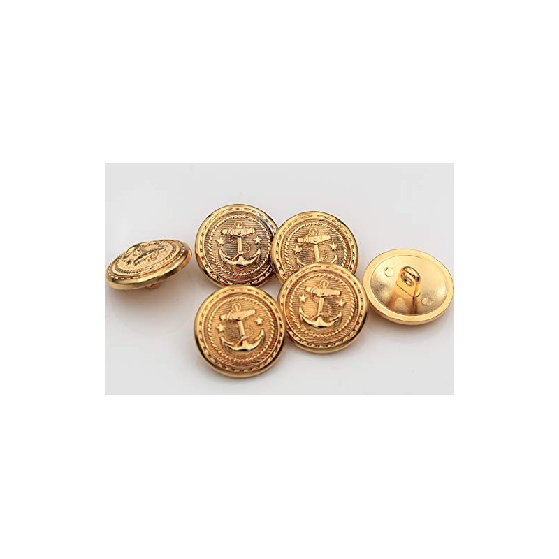 High-quality gold metal buttons, metal buttons with anchor, made in