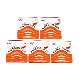 Original Nasara Kinesiology Tape 5 cm x 5 m 5 Rolls Orange