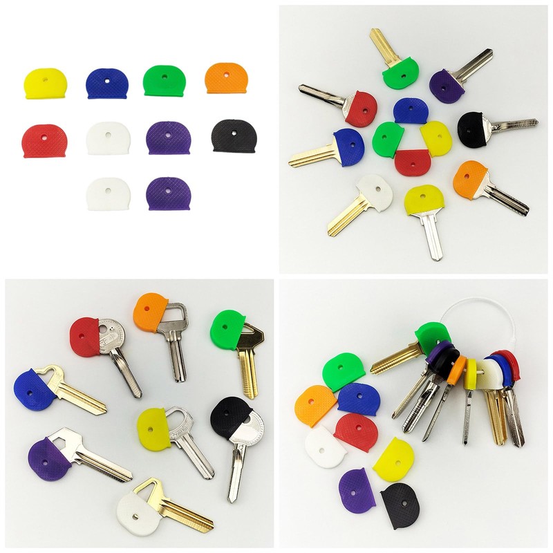 QERPON 1pc/10pcs Vibrant Silicone Key Caps Random Colors Show Your